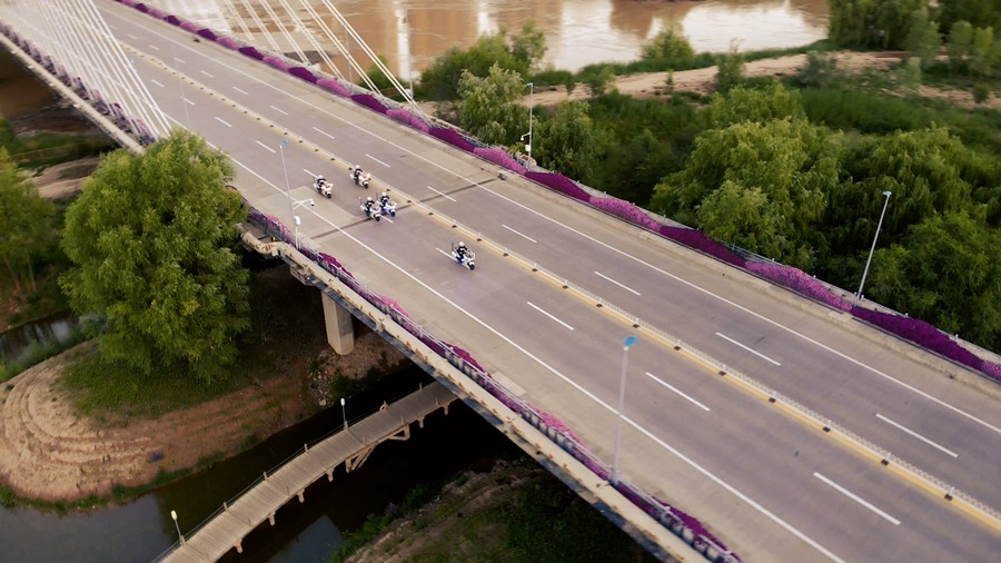 蘭州公安探索空地一體巡邏防控新模式。蘭州市公安局安寧分局供圖