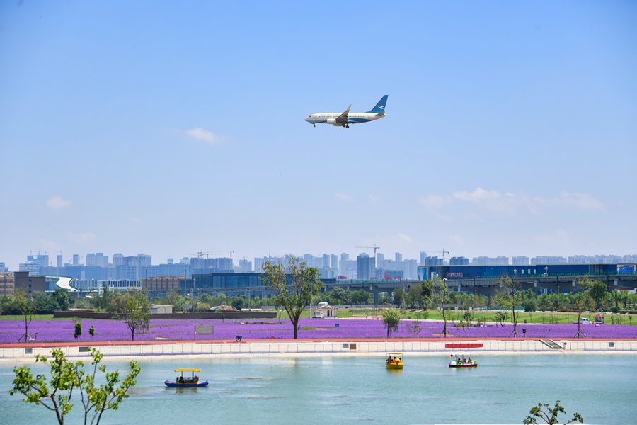 蘭州新區：十年蝶變 魅力無限。蘭州新區黨工委辦公室供圖