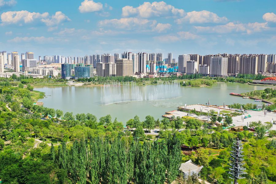 蘭州新區：十年蝶變 魅力無限。蘭州新區黨工委辦公室供圖