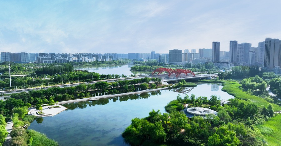 蘭州新區：十年蝶變 魅力無限。蘭州新區黨工委辦公室供圖