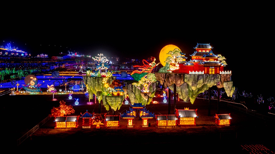 燈會中的彩燈。榆中縣委宣傳部供圖