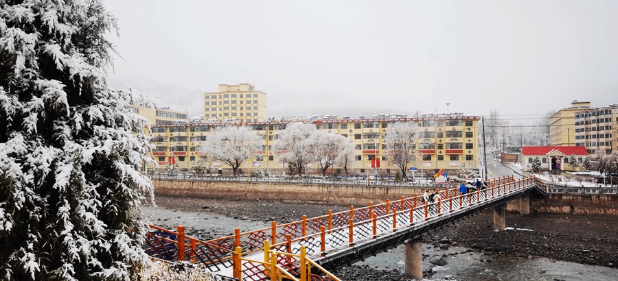 靜美如畫 甘肅肅南現霧凇景觀【2】