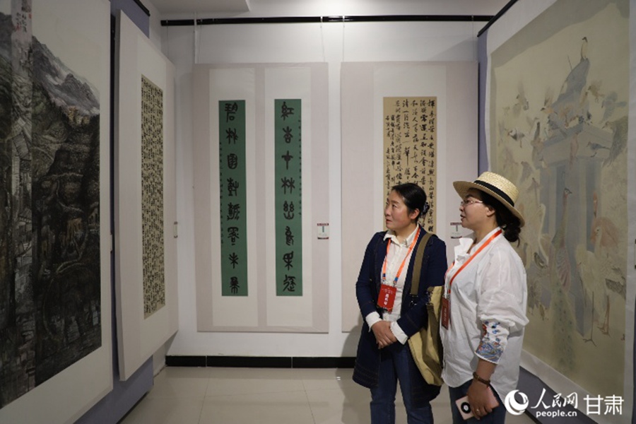 “如意甘肅·彩虹張掖”甘肅省畫院美術館聯盟美術書法作品展開展【2】