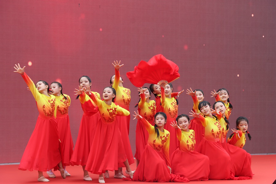 文藝匯演現場。王櫻芳攝