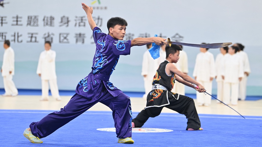 第三屆“甘小俠”西北五省區青少年演武大會在平涼市開幕。甘肅省體育局供圖